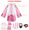 2025 XS-3XL Full Set Pink Cherry Hatsune Miku Cosplay Costume Wig Headwear Prop Miku Cosplay Accessories Halloween Party Outfit