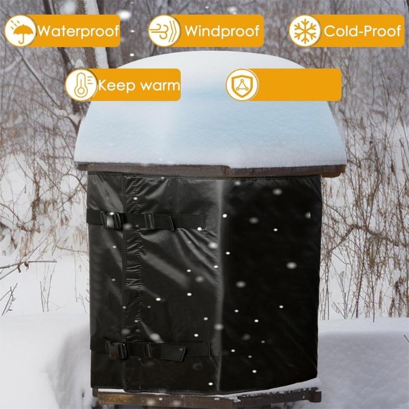 Winter Bees Hives Wrap Oxford Cloth Adjustable Bees Hives Wrap for Deep Hives Boxes Waterproof Windproof