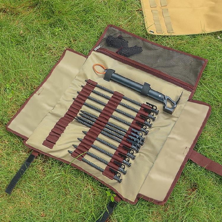 Ground Nails Carry Case Outdoor Camping Accesorries Storage Bag Wind Rope Handbag Ground Nails Hammer Storage Bag