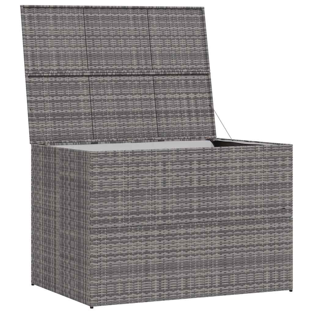 Garden Storage Box Gray 150 x 100 x 100 cm Poly Rattan