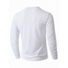 Men's V-neck T-shirt Solid Color Casual Sports Fashion Long Sleeve