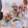 Hair Hoop Floral Garland Colorful Bridal Crown Exquisite Children Flower Headband  Women