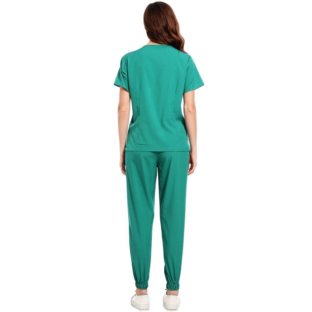 Multicolor Clinical Scrubs Set Uniforms Beautician Lab Workwear Pocket Medical Nurse Nursing Uniforms Vet Work Clothes