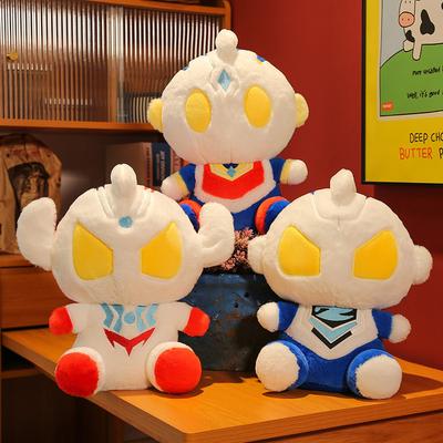 New Q Version Cute Down Cotton Ultraman Plush Toy Doll, Grab Machine Doll Throw Pillow Doll
