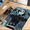 Custom Name Halloween Horror Printed Carpet, for Office Chair Living Room Bedroom Kitchen Room Decor Gifts.