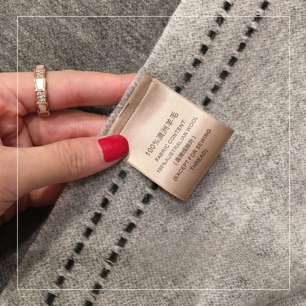 Outono Inverno Lã Engrossada Dupla Face Bloco de Cor Sólida Cachecol Franjado Para Homens E Mulheres Casal Estudantes Pequeno