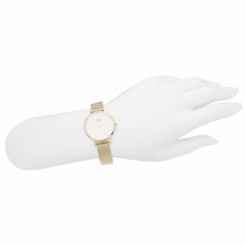 Daniel Wellington Petite Evergold 28mm Quartz Watch for Men and Women, White Gold, DW00100350