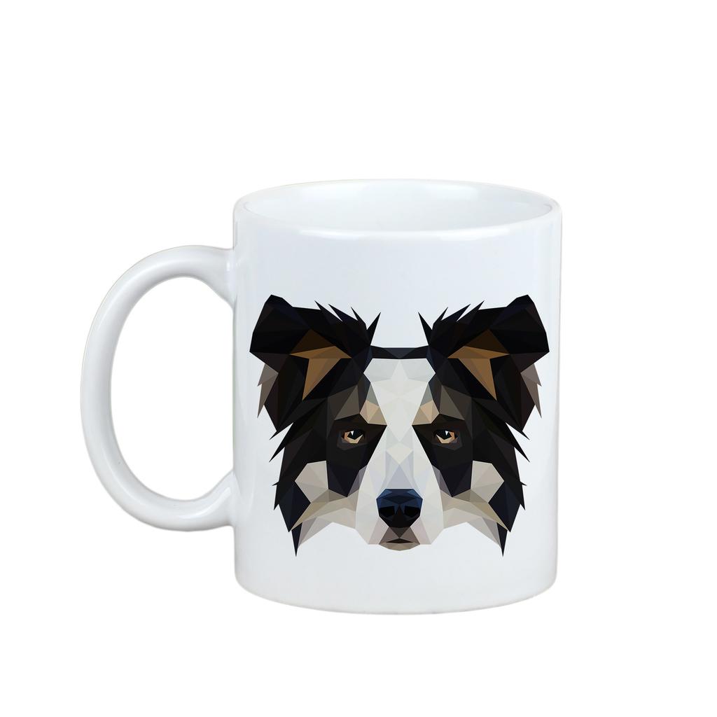 Border Collie -Kubek Ze Zdjęciem I Napisem Geometryczny Pies Art-Dog