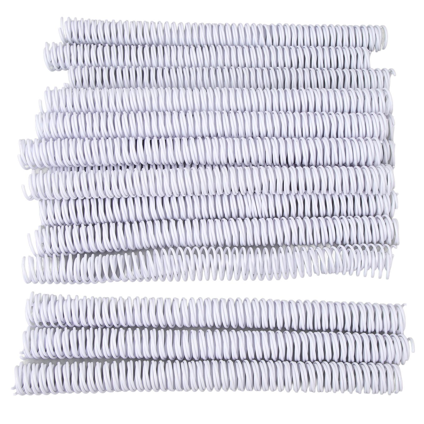 

50 шт. спиральная катушка диаметром 19 мм, 48 петель, 4:1 Шаг 170 Вместимость листов Переплетный корешок White