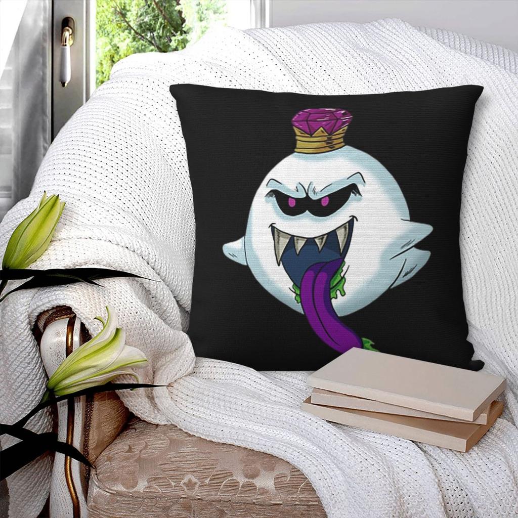 King Boo Square Pillowcase Pillow Cover Polyester Cushion Decor Comfort Throw Pillow for Home Bedroom