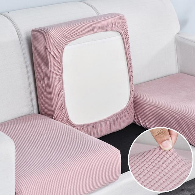 Jacquard Sofa Cushion Cover For Living Room Washable Removable Polar Fleece Elastic Sofa Cover L Shape Corner Armchair Slipcover