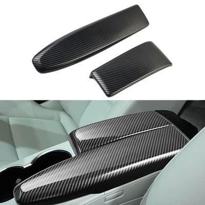 Center Armrest Box :ABS Carbon Fiber Brand New For Mercedes-Benz C Class
