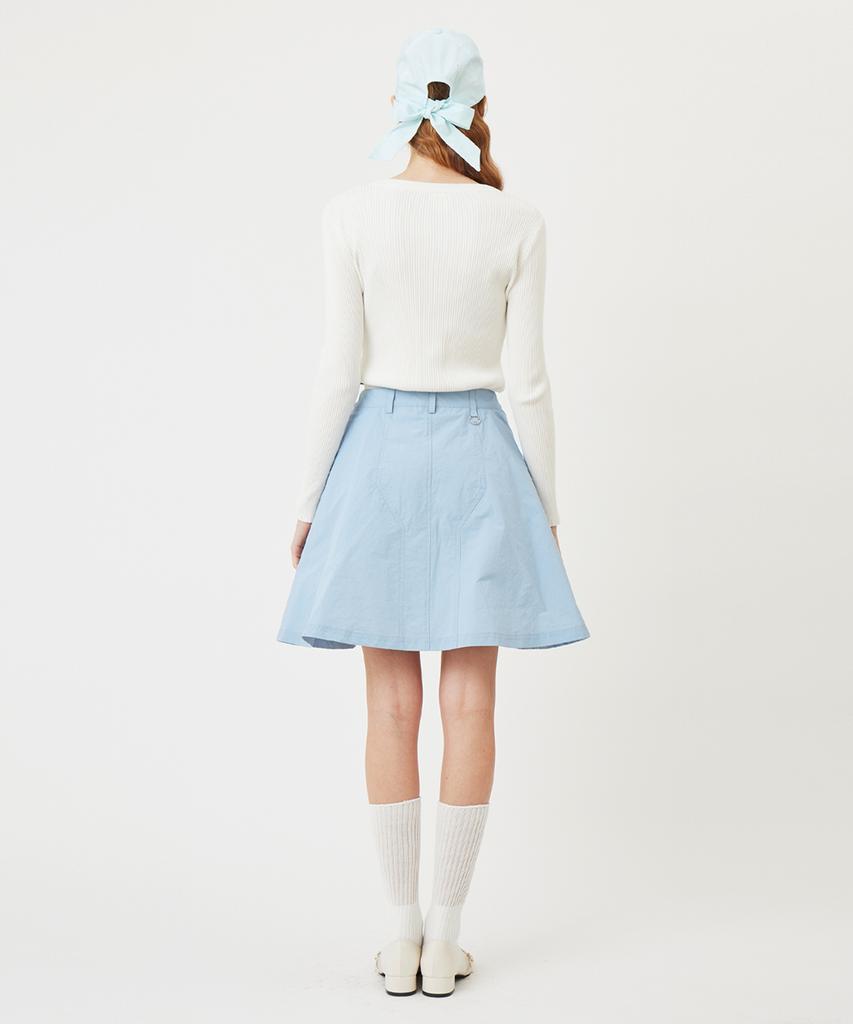 A Ben A-Line Midi Skirt Sky Blue