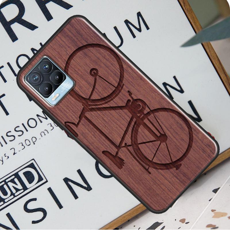 Wolf Bike Butterfly Wood For Realme GT Neo 2 GT Master C21 C3 8i 7 8 Pro Case Cover For OnePlus 9R 8T Nord2 9 Pro