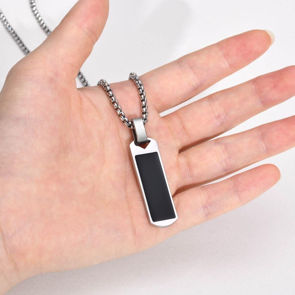 Casual Pendant Necklace Minimalist Stainless Steel Necklace Fashion Tiger Eye Stone Necklace Men