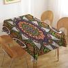 Boho Mandala Tischdecke Buntes Blumenmuster Wasserdichte Polyester Picknickdecke Camping Tischdecke Esszimmer Dekoration