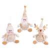 Christmas Tree Doll Decoration with Lanyard Easy to Hang Adorable Snowman Santa Claus Christmas Tree Hanging Ornament