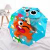 Darwin Gumball pattern, automatic folding umbrella, portable and foldable design, 8 ribs, a Christmas or birthday gift.