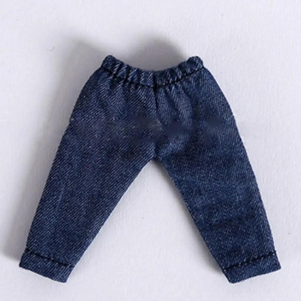 Doll Fashion Clothes For 1/11 Ob11 Dolls Denim Trousers For 1/12 Bjd/Gsc Doll T-Shirt Mini Cute Doll Pants Diy Doll Accessories