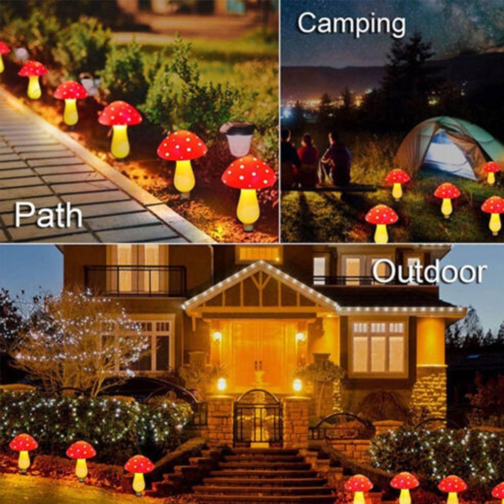 Garden Ornament Outdoor Christmas Lights Solar Mushroom Light Fairy String Lights LED Light