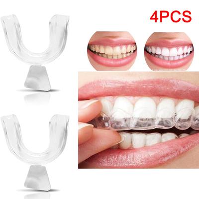 4 τμχ Σιλικόνη Night Mouth Guard for Teeth Clenching Grinding Dental Mouth Tray