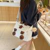 Adorable Cartoon Shoulder Bag For College Students Featuring Cute Capybara Design