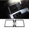 Carbon Fiber for BMW E46 1998-2006 Gear Shift Warning Button & Cup Holder Trim – Black Carbon Fiber Interior Panel Deco Cover.