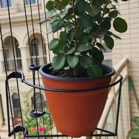 AppendiPiante da Ringhiera Portavasi da Ringhiera per Balcone Strumento Senza Attrezzi Appendi Vasi Verticali per Piante da Esterno Adatto per Recinzioni Patii Giardini Terrazze Esterni