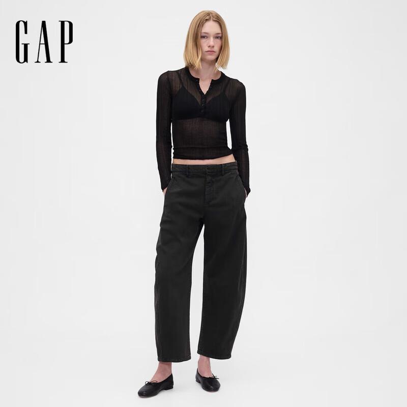 Женские джинсы Gap средней посадки, изогнутого кроя, из выстиранного денима, свободные, повседневные US 10