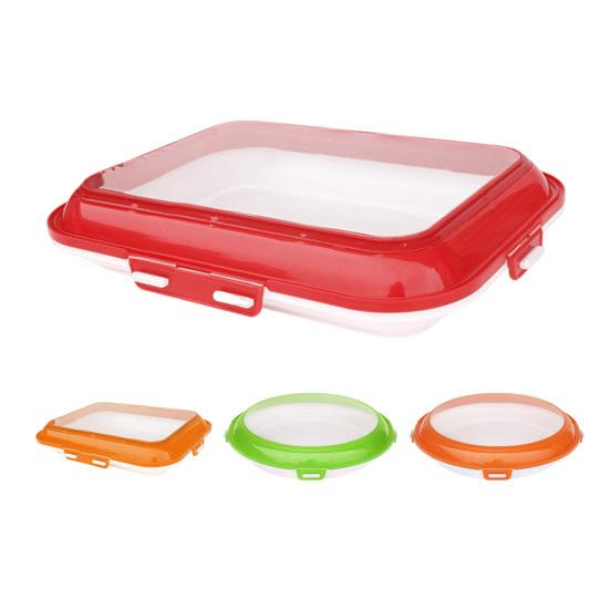 Food Preservation Tray with Vacuum Sealed Lid Stackable Reusable Food Storage Container