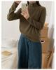 Women's Merino Wool Pullover: Soft, Loose Knitwear with Zipper Half-High Neck, Perfect for Autumn/Winter Layering.