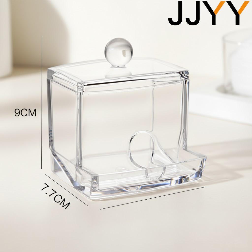 

Acrylic Round Multifunctional Storage Box Organizer For Cosmetic Makeup Cotton Jewelry Candy Home Storage чистый