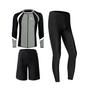 Plus Size Women's Jellyfish Pattern Two-Piece Wetsuit with Zipper: Long Sleeve Surfing Suit for Snorkeling, Hot Springs, and Beach Swimming