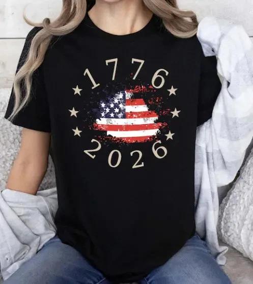 Made in America T- Shirt USA Flag 250th Anniversary Patriotic 4th July Tee 3XL