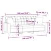 Vidaxl 3-Osobowa Sofa Z Poduszkami, Kremowa, 180 Cm, Sztuczna Skóra