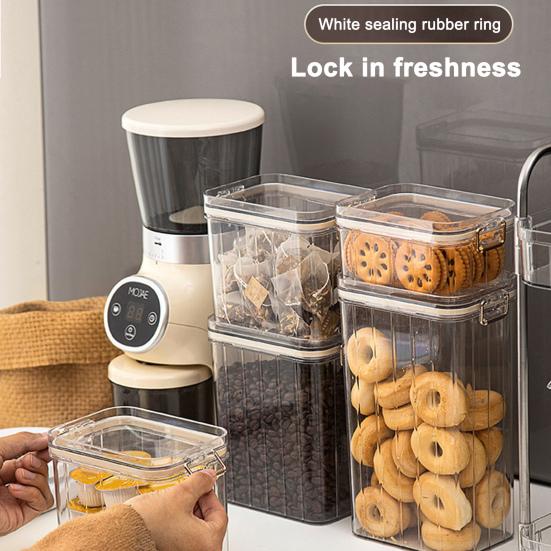 

450/900/1350/1800 мл прозрачная банка для хранения продуктов, холодильник большой емкости, многофункциональный галантерейный товар, фруктовые закуски, герметичный герметичный контейнер для хранения