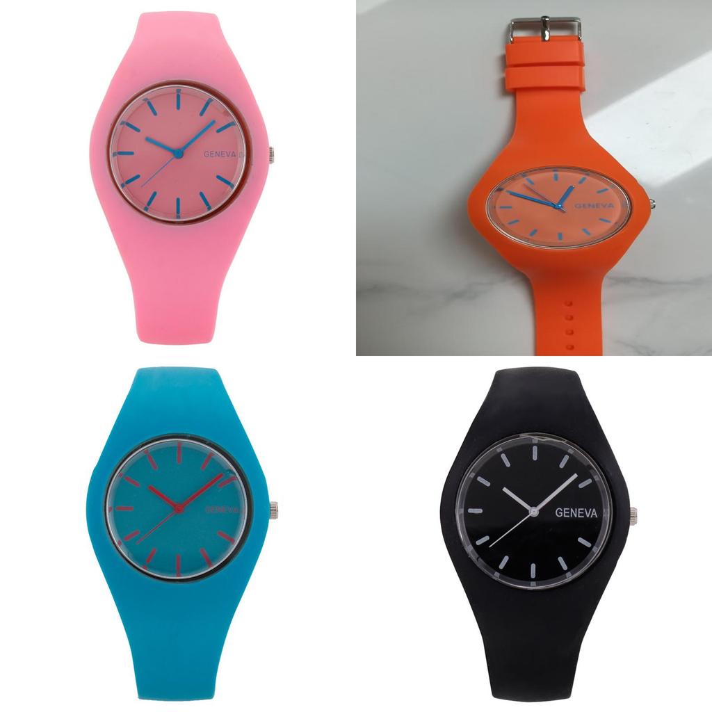 Trendy dameshorloge met siliconen quartz uurwerk en 24-uurs indicator, geschikt voor dagelijks gebruik.