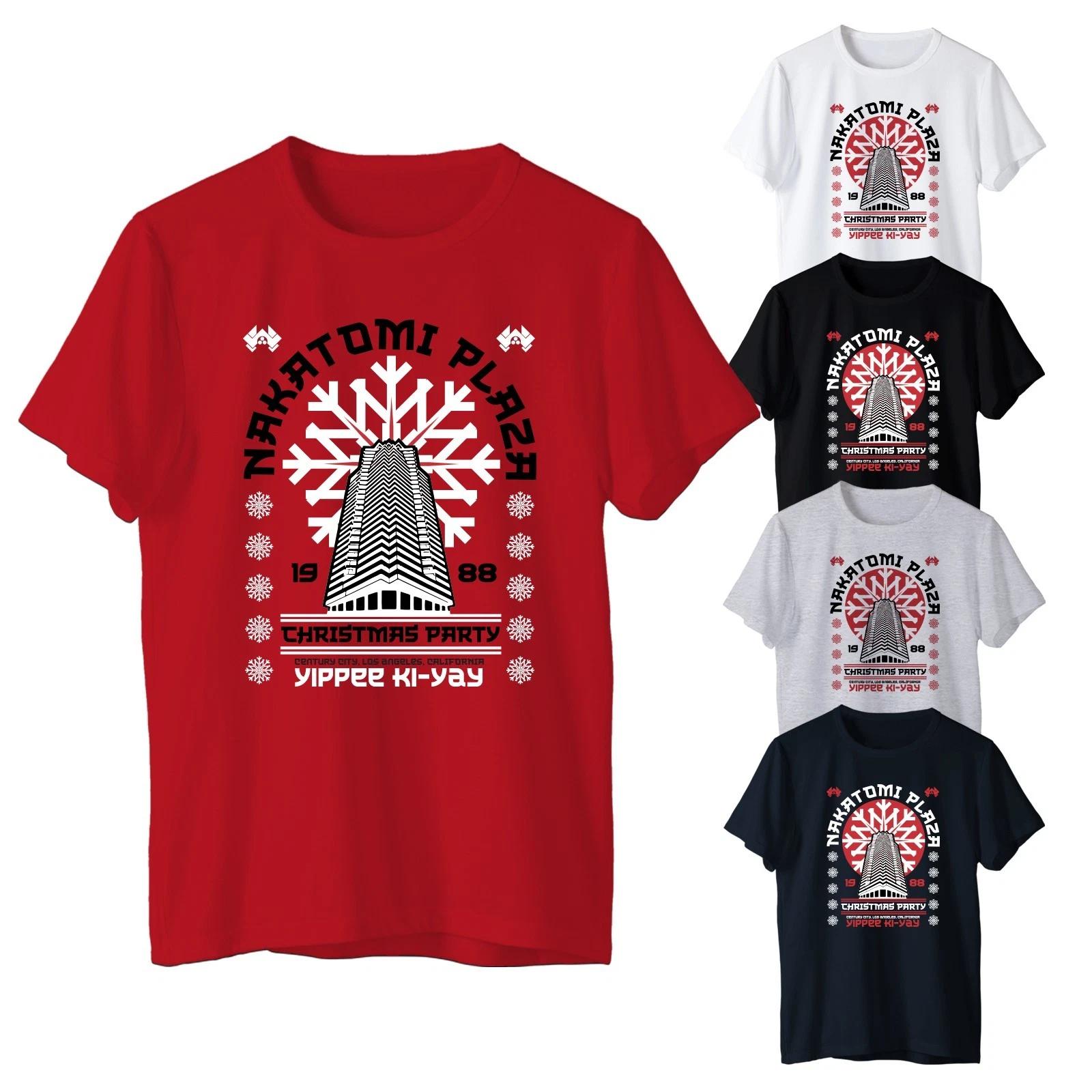 Nakatomi Plaza - Unisex T-Shirt - Die Hard Christmas Party Movie 80 s Retro Gift L