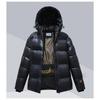 Womens Short Puffer Jacket With Hood Thick Winter Cotton-Padded Coat Cold Climate Casual Wear