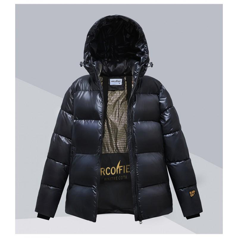 Womens Short Puffer Jacket With Hood Thick Winter Cotton-Padded Coat Cold Climate Casual Wear