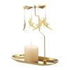 Gold Wedding Party Tealight Rotating Spinning Candle Holder Candlestick