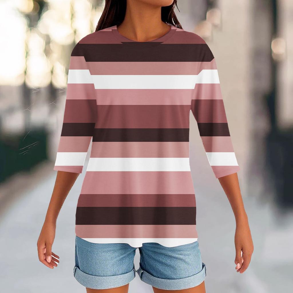 Women's Round Neck Hem Slit Fashion Casual Solid Color Short-sleeved Top