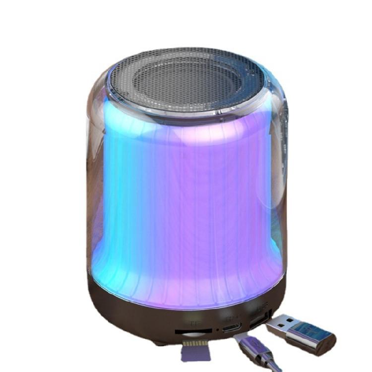 Portable Wireless Bluetooth-compatible Speaker Mini Player Colorful LED Light