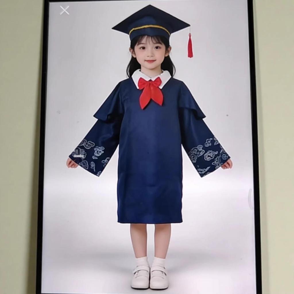 Costume da Laureato Dottore per Bambini: Set Grembiule Scuola dell'Infanzia e Primaria