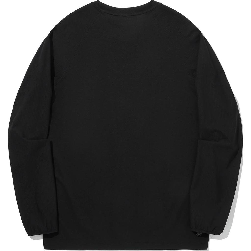 Li Ning Solid Color Round Neck Comfortable Breathable Loose Long Sleeve T-Shirt Unisex T-Shirt Black ATLU211-1