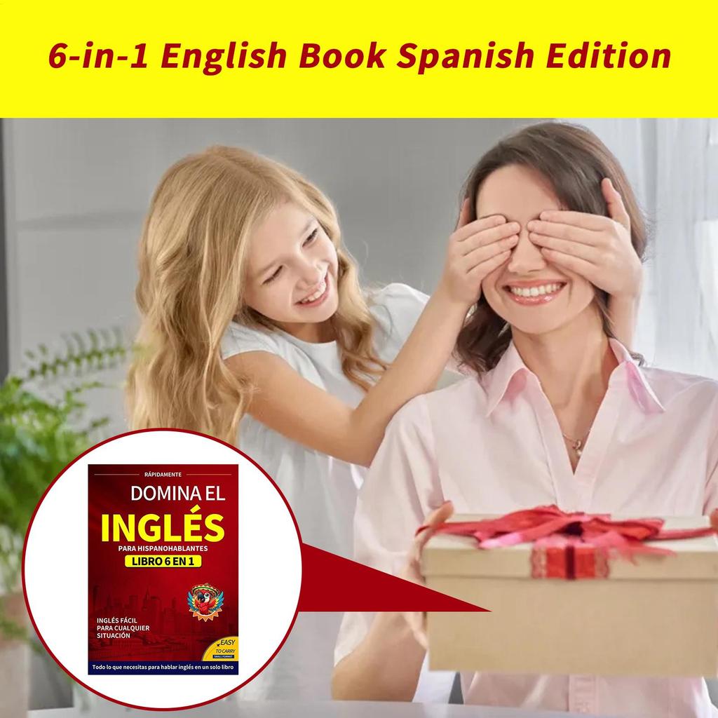 Anfänger Englisch Buch 6 in 1 Spanische Ausgabe Englisches Arbeitsbuch Einfache Sprachlernwörterbücher Lernmaterialien zum Lesen Schule