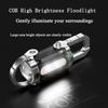COB LED Mini Keychain Flashlight USB Rechargeable Portable Flashlight Keychain Light Camping Pocket Torch Lamp For Outdoor Camping Fishing Walking