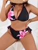 Plus Size European & American Women's Sexy Halter Tie-up Bikini Swimsuit
