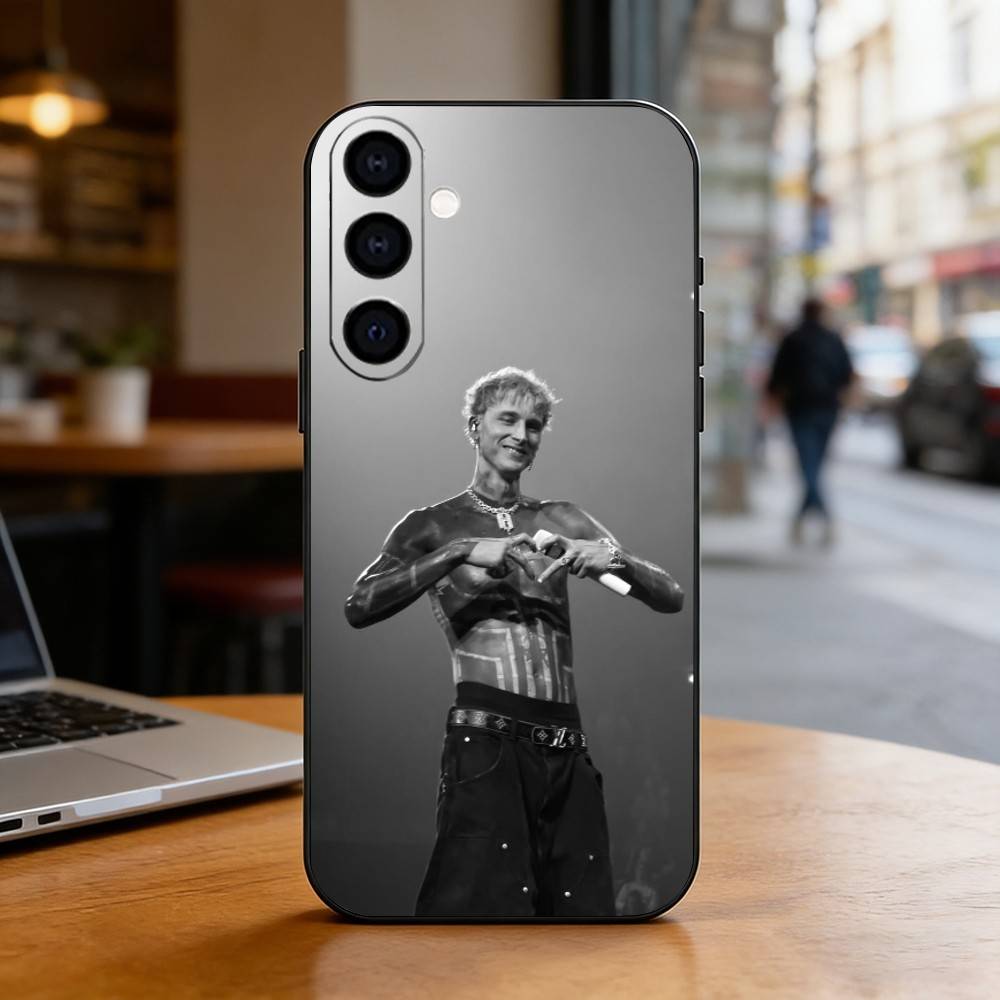MGK Machine Gun K-Kelly Phone Case Black Silicone Soft For Samsung Galaxy A73,A72,A71,A70,A53,A52,A51
