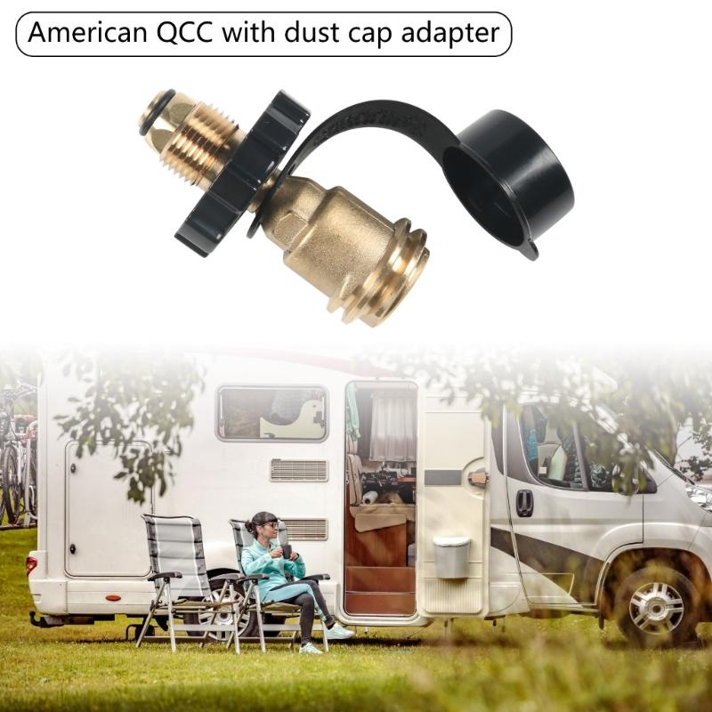 Brass Propane Adapter Converts POL Tanks To QCC Connection Suitable for Campers and Barbecue Enthusiast Outdoor Grilling
